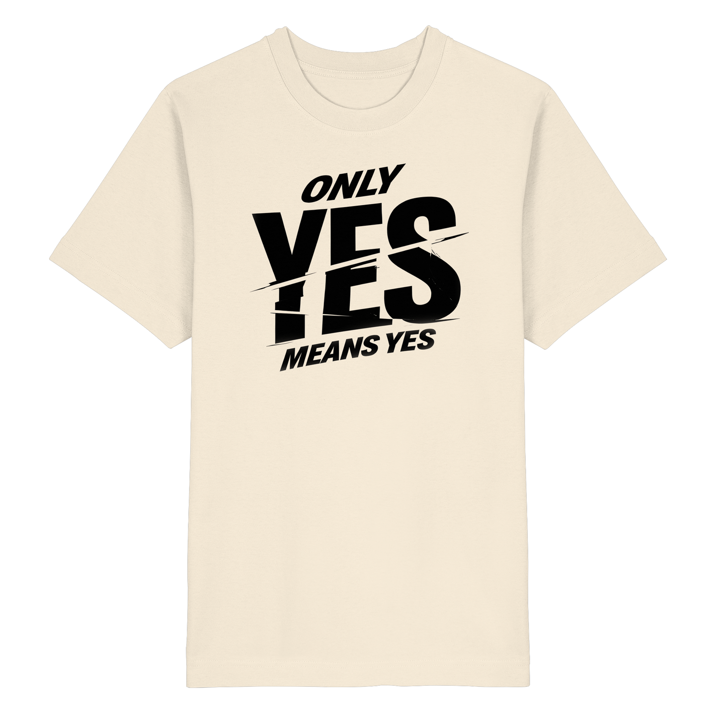 Only yes means yes (Schwarz) - Oversized T-Shirt