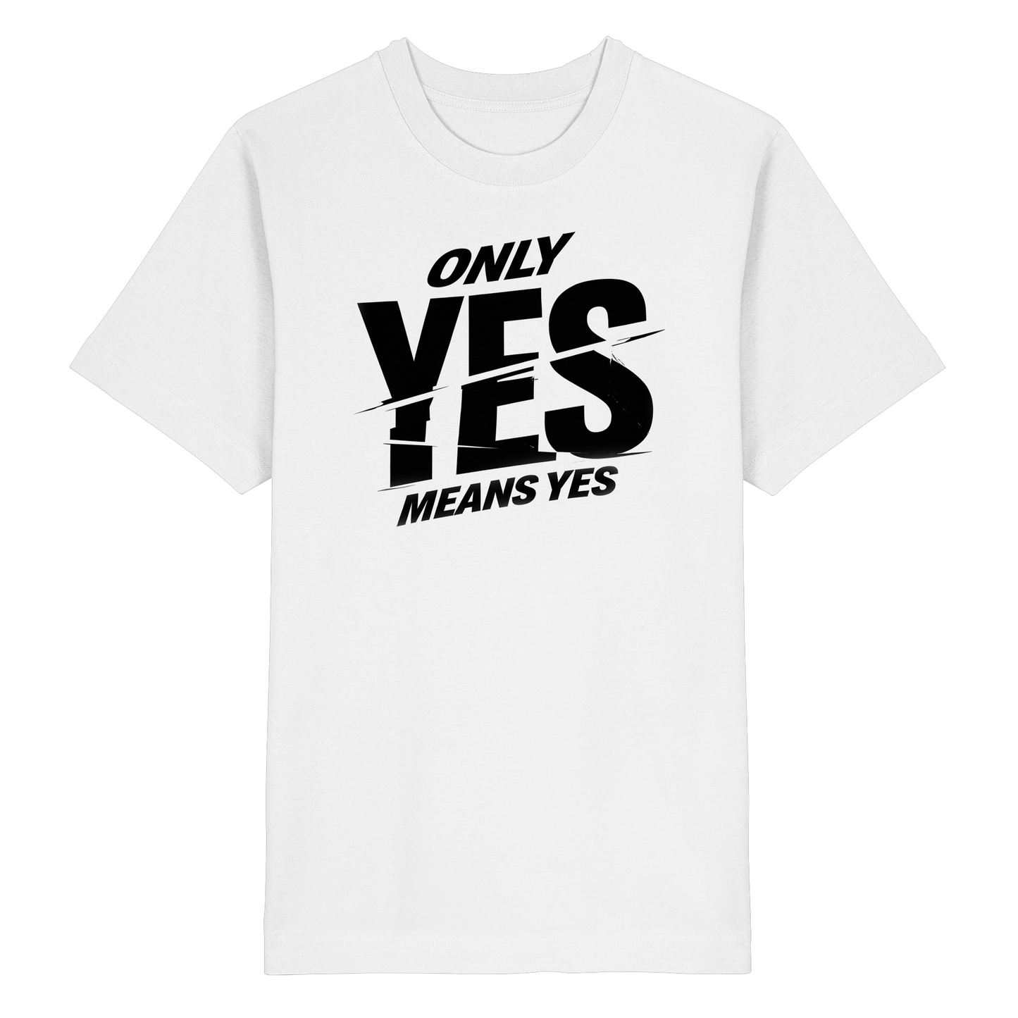Only yes means yes (Schwarz) - Oversized T-Shirt