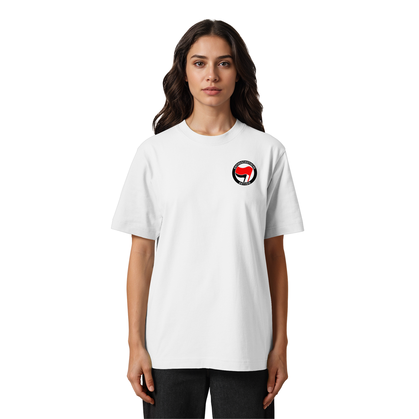 Antifaschistische Aktion (Kleiner Druck) - Oversized T-Shirt