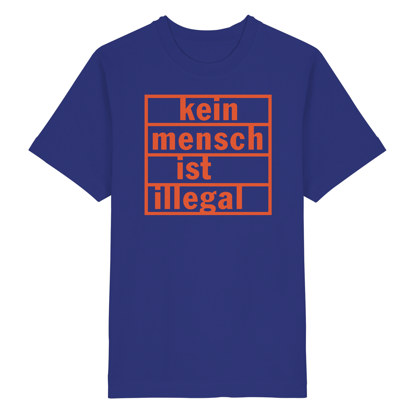 Kein Mensch ist illegal (Orange) - Oversized T-Shirt