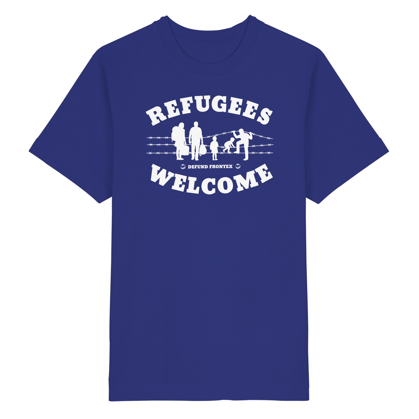 Refugees Welcome on land (Weiß) - Oversized T-Shirt