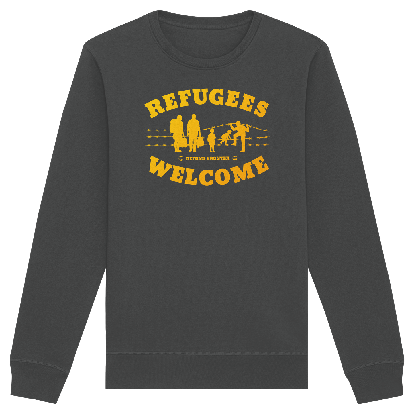 Refugees Welcome on land (Gelb-Orange) - Sweatshirt