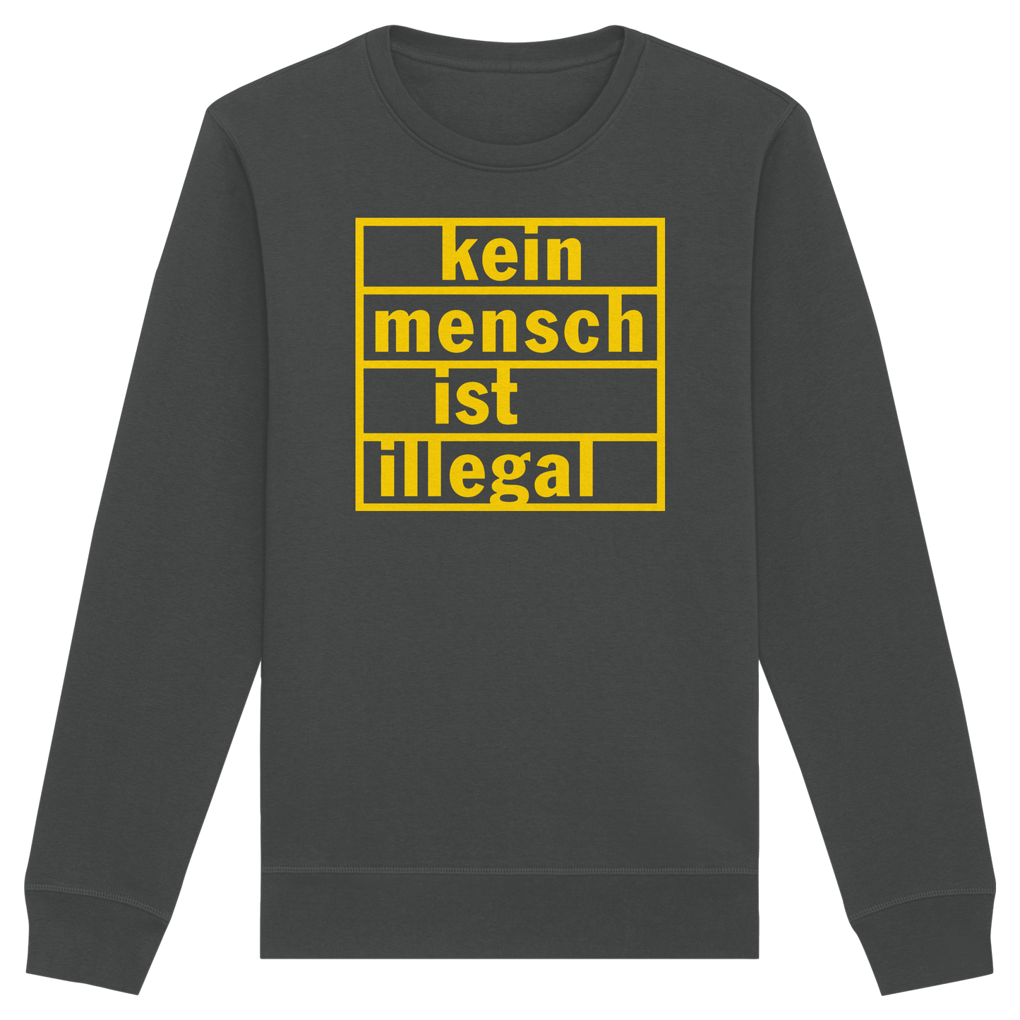Kein Mensch ist illegal (Gelb) - Sweatshirt