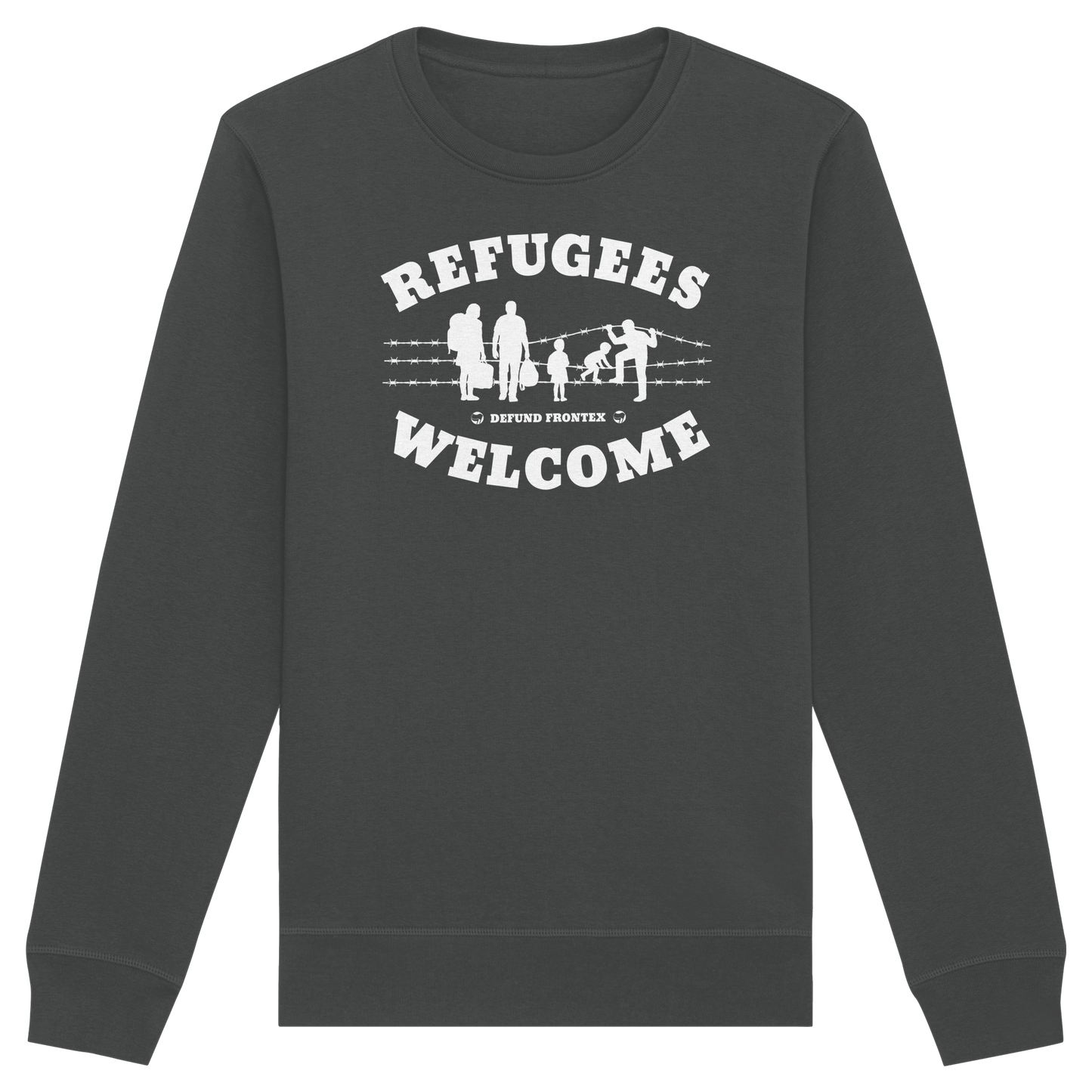 Refugees Welcome on land (Weiß) - Sweatshirt