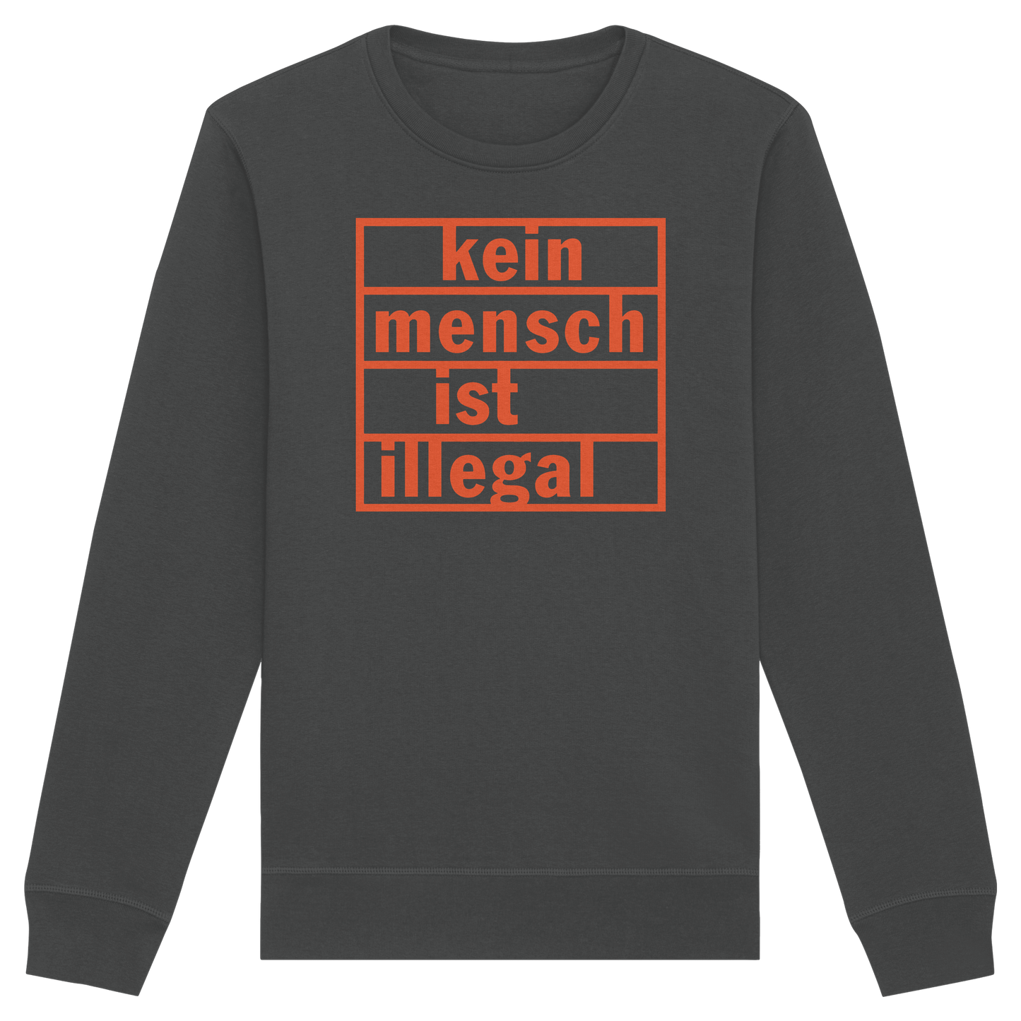 Kein Mensch ist illegal (Orange) - Sweatshirt
