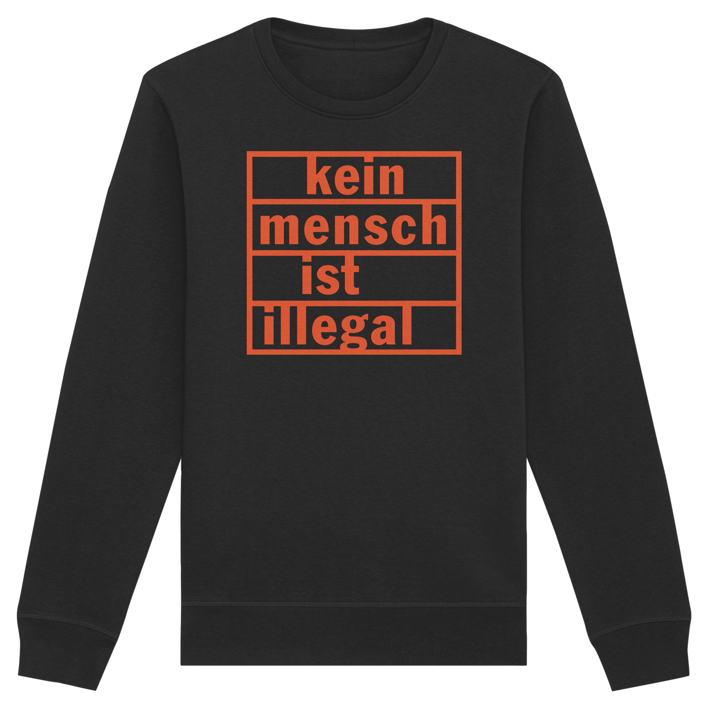 Kein Mensch ist illegal (Orange) - Sweatshirt
