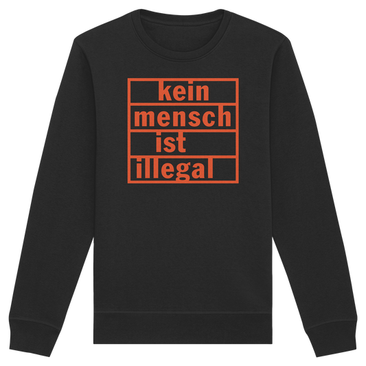 Kein Mensch ist illegal (Orange) - Sweatshirt