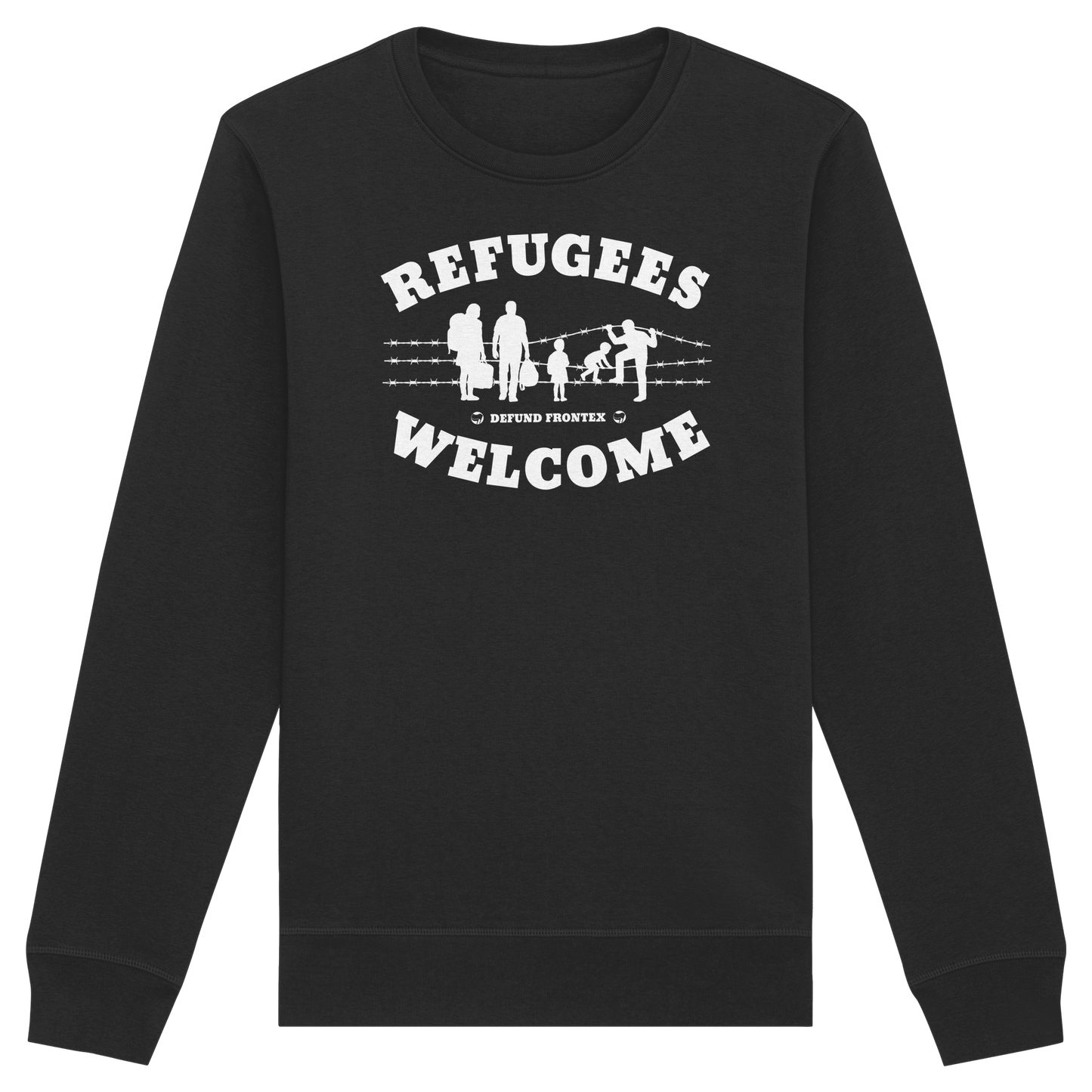 Refugees Welcome on land (Weiß) - Sweatshirt