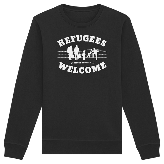 Refugees Welcome on land (Weiß) - Sweatshirt