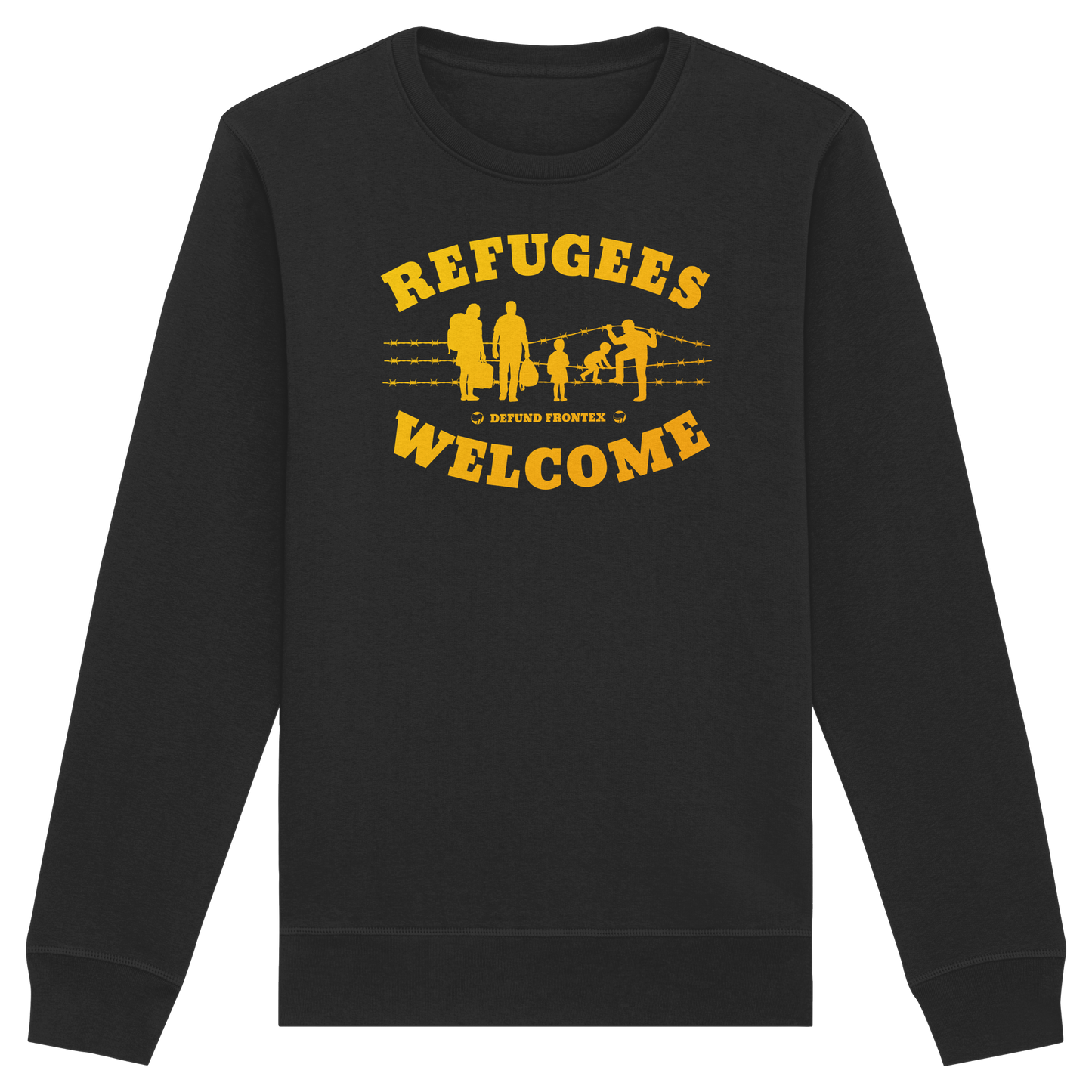 Refugees Welcome on land (Gelb-Orange) - Sweatshirt