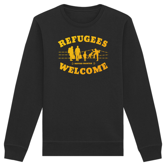 Refugees Welcome on land (Gelb-Orange) - Sweatshirt