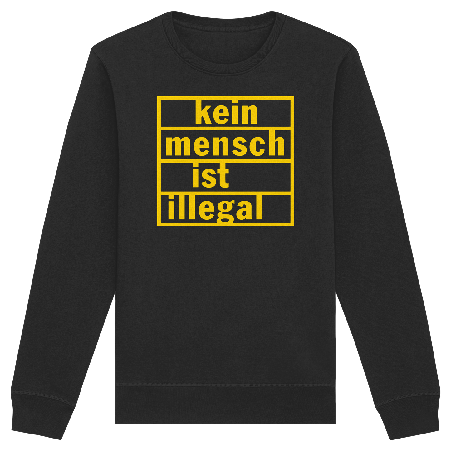Kein Mensch ist illegal (Gelb) - Sweatshirt