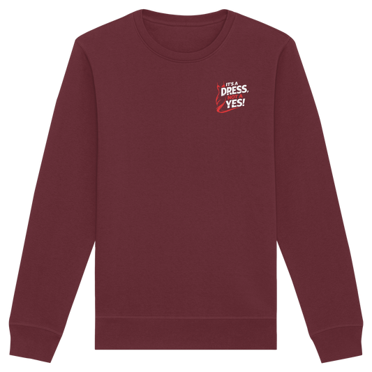 It's a dress, not a yes (Weiß/rot; kleiner Druck) - Sweatshirt