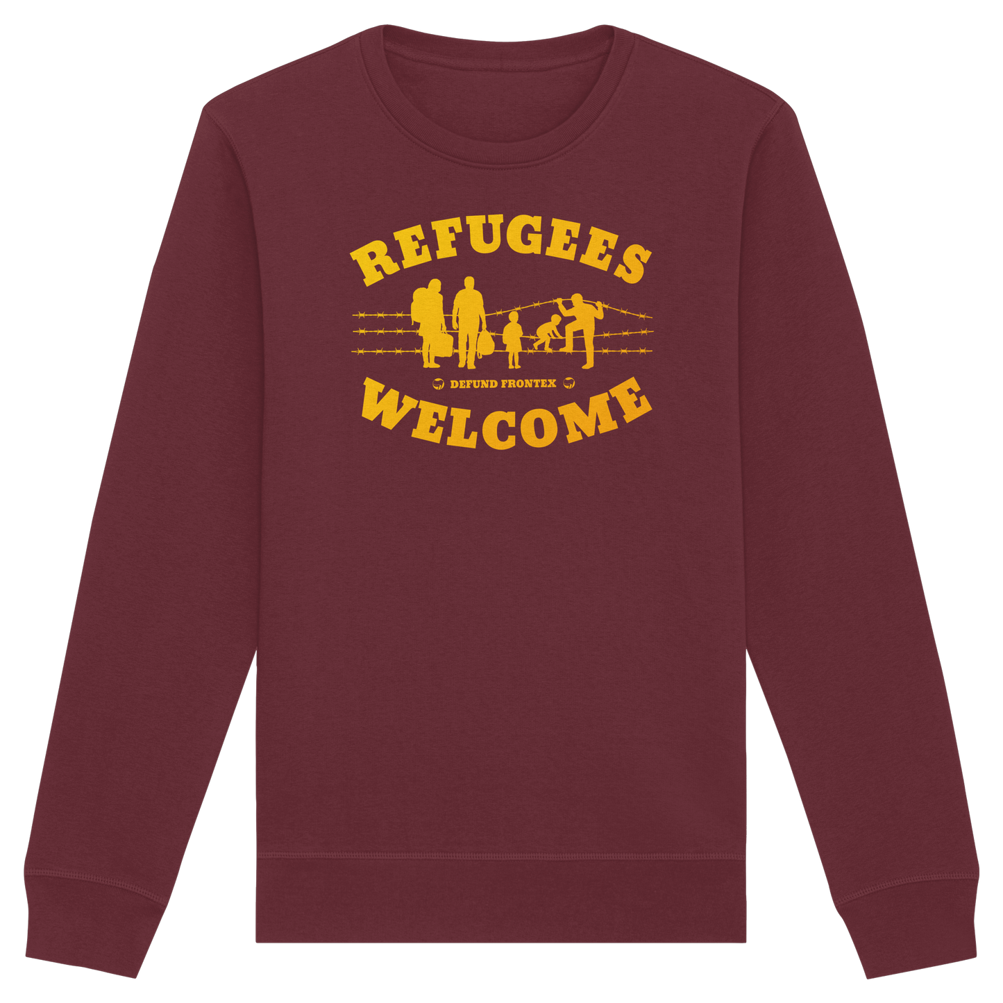 Refugees Welcome on land (Gelb-Orange) - Sweatshirt