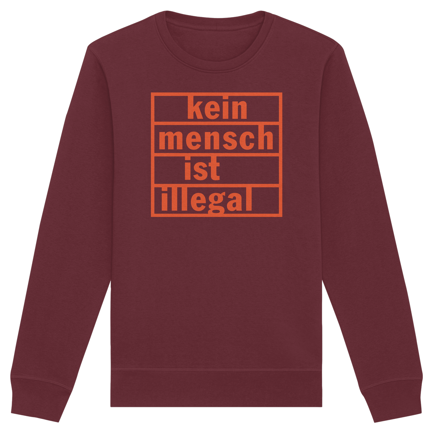 Kein Mensch ist illegal (Orange) - Sweatshirt