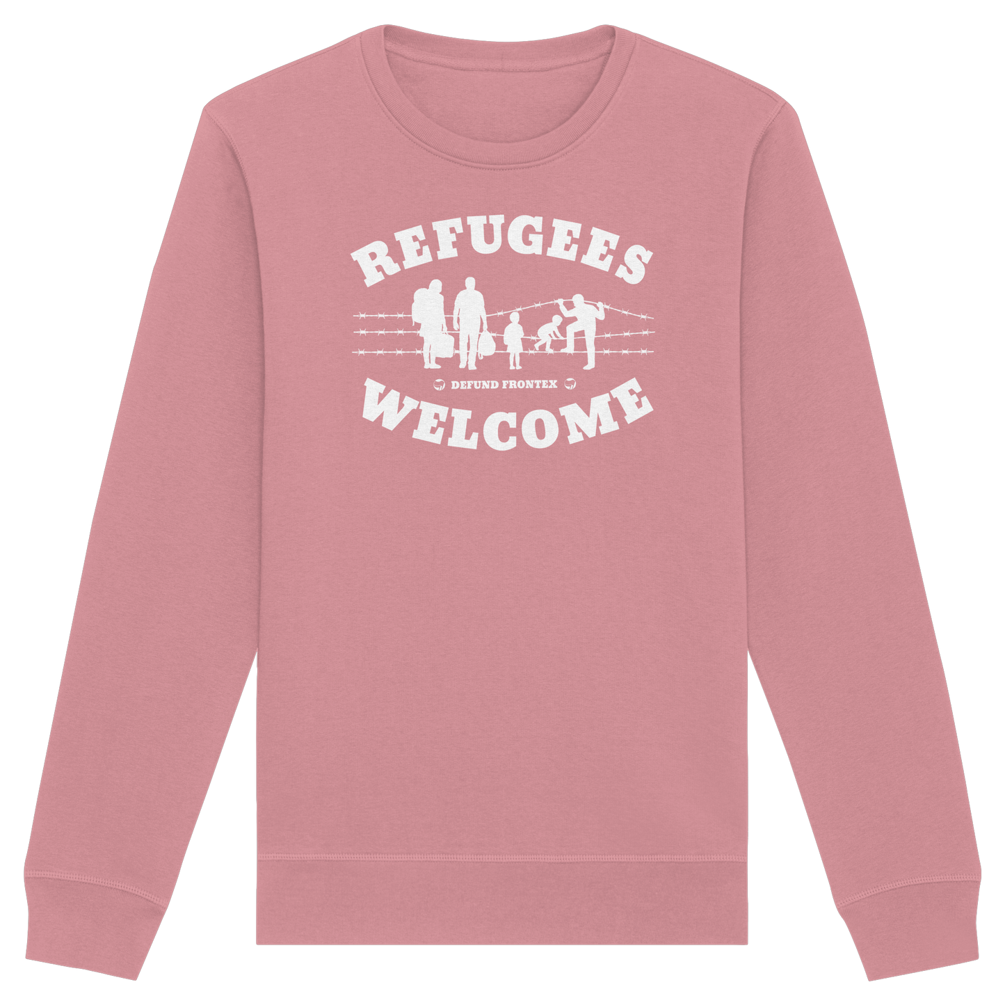 Refugees Welcome on land (Weiß) - Sweatshirt