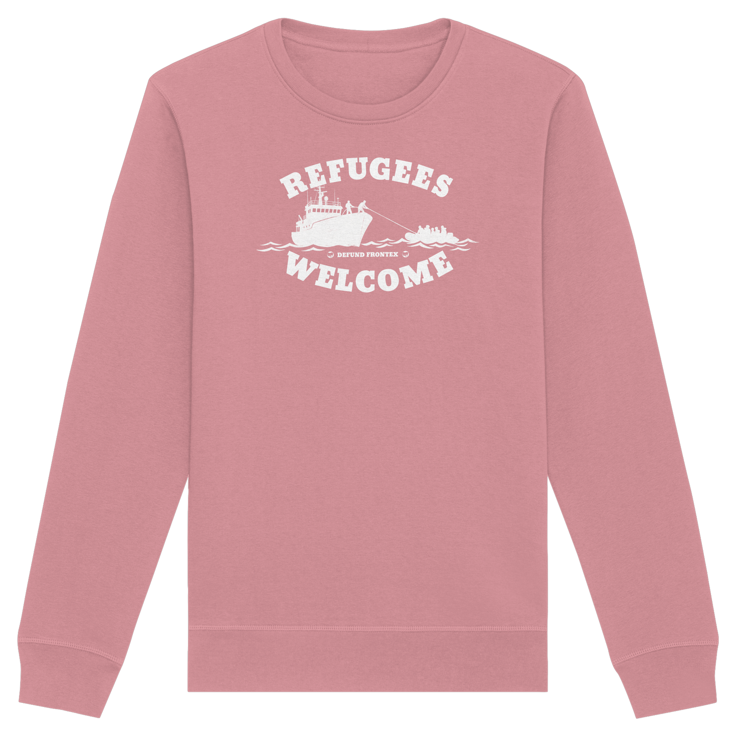 Refugees Welcome at sea (Weiß) - Sweatshirt