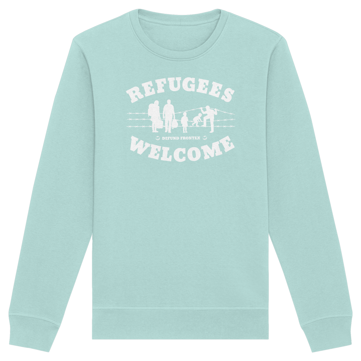 Refugees Welcome on land (Weiß) - Sweatshirt