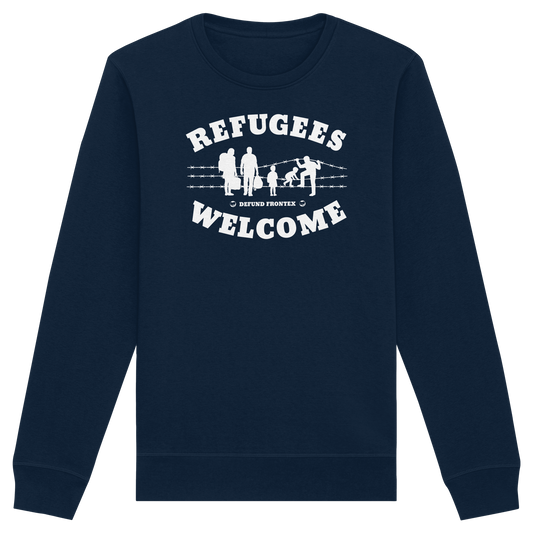 Refugees Welcome on land (Weiß) - Sweatshirt