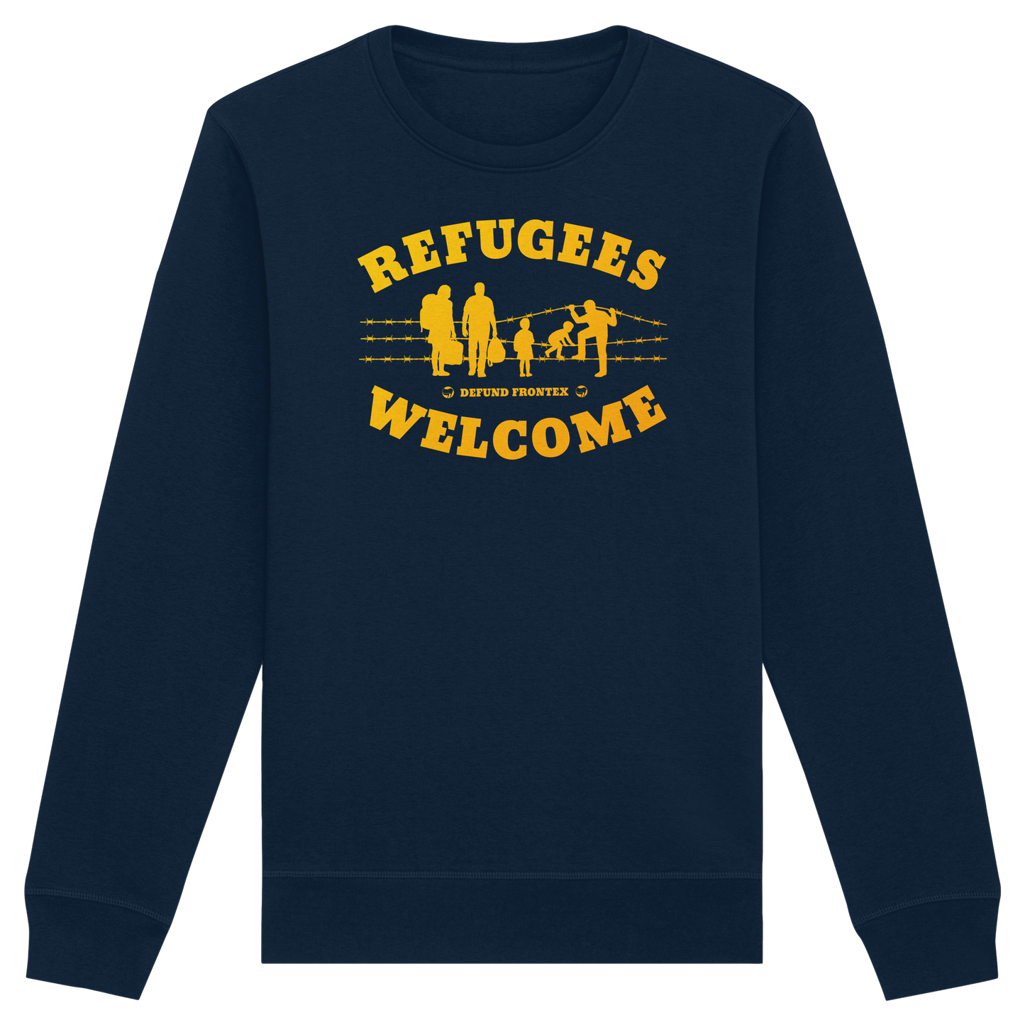 Refugees Welcome on land (Gelb-Orange) - Sweatshirt