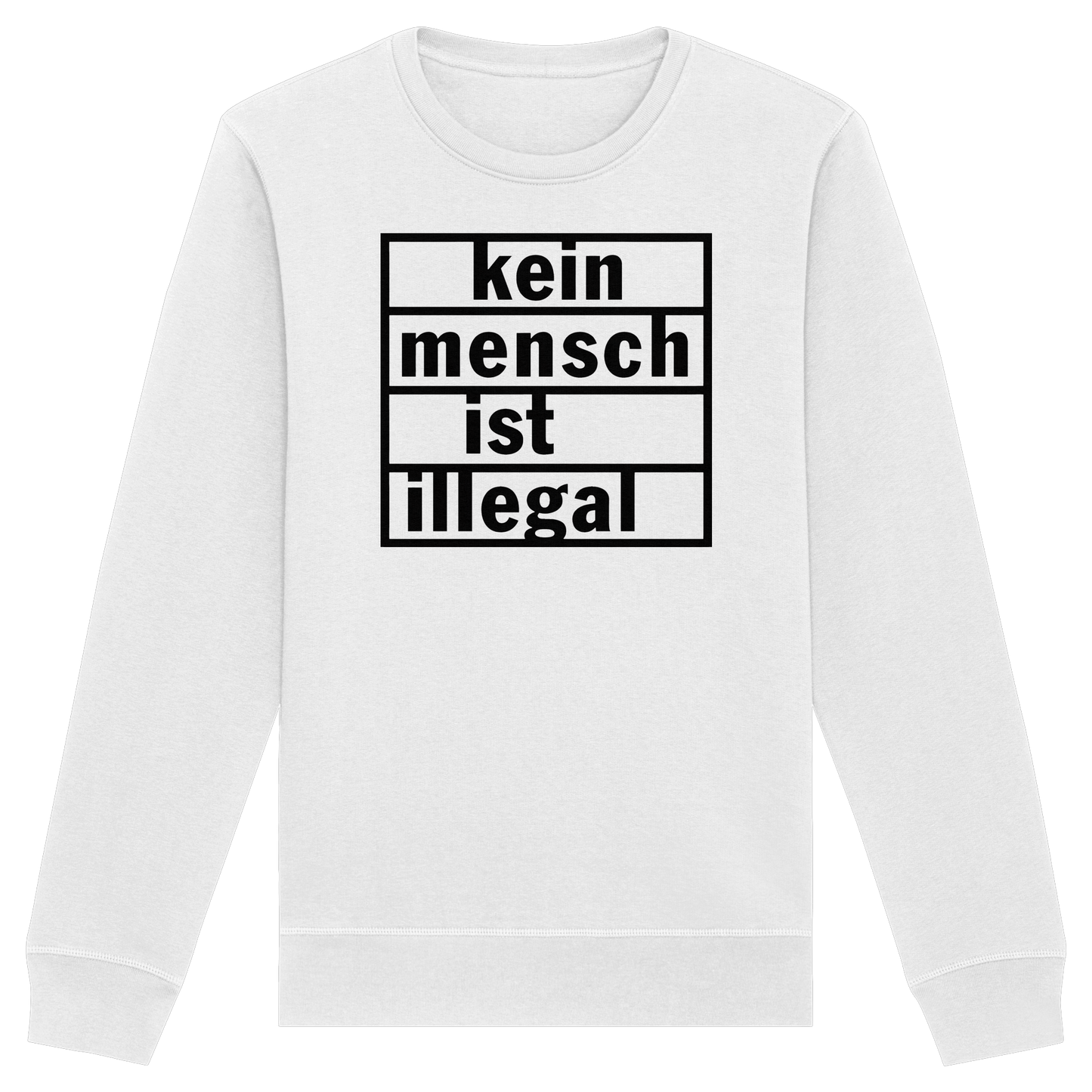 Kein Mensch ist illegal (Schwarz) - Sweatshirt