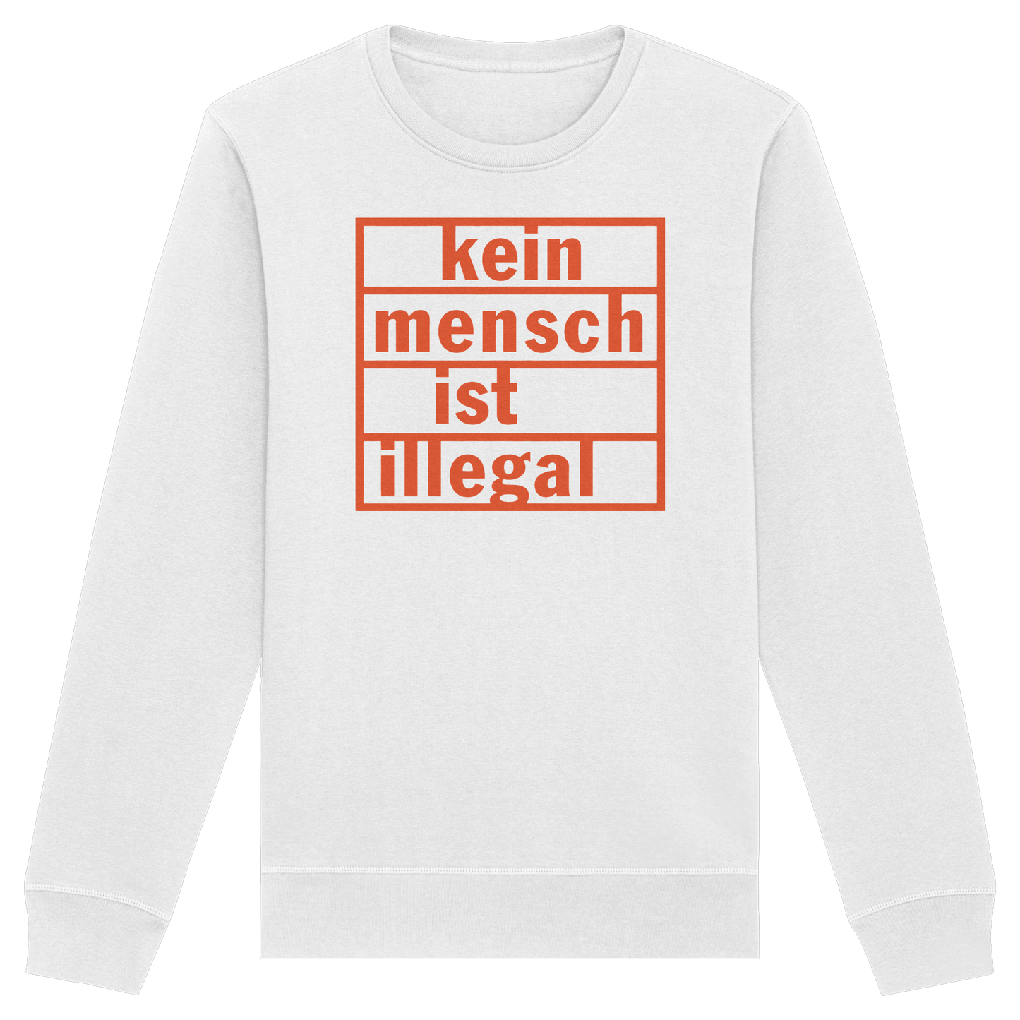 Kein Mensch ist illegal (Orange) - Sweatshirt