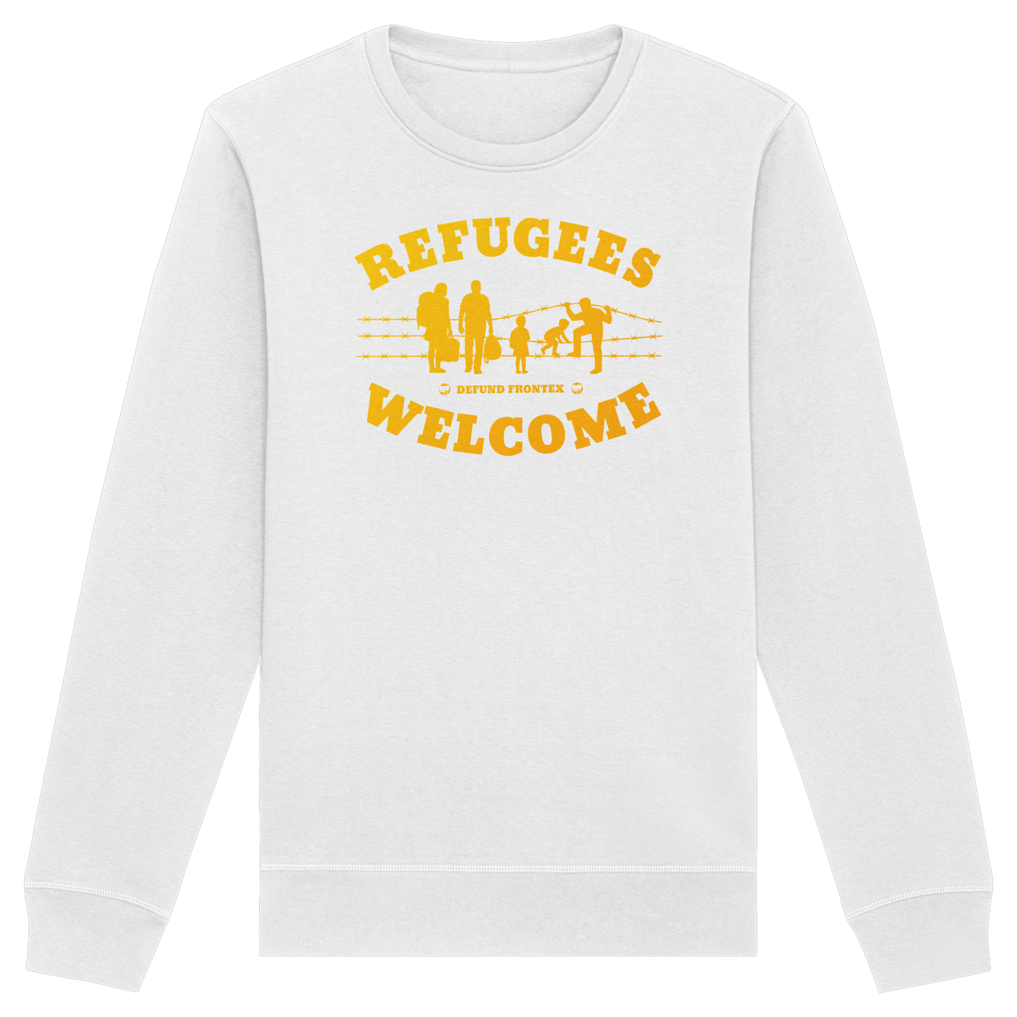 Refugees Welcome on land (Gelb-Orange) - Sweatshirt