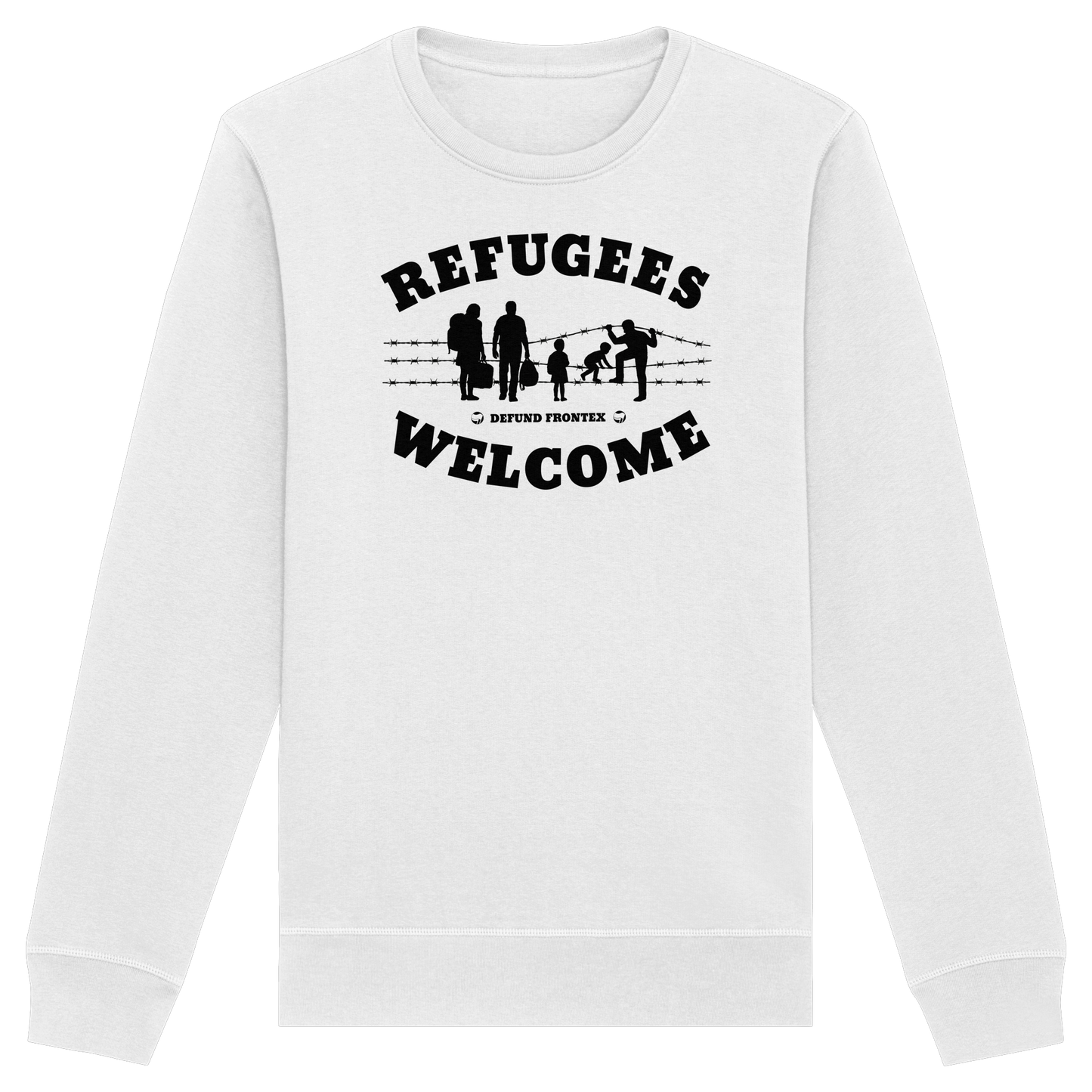 Refugees Welcome on land (Schwarz) - Sweatshirt