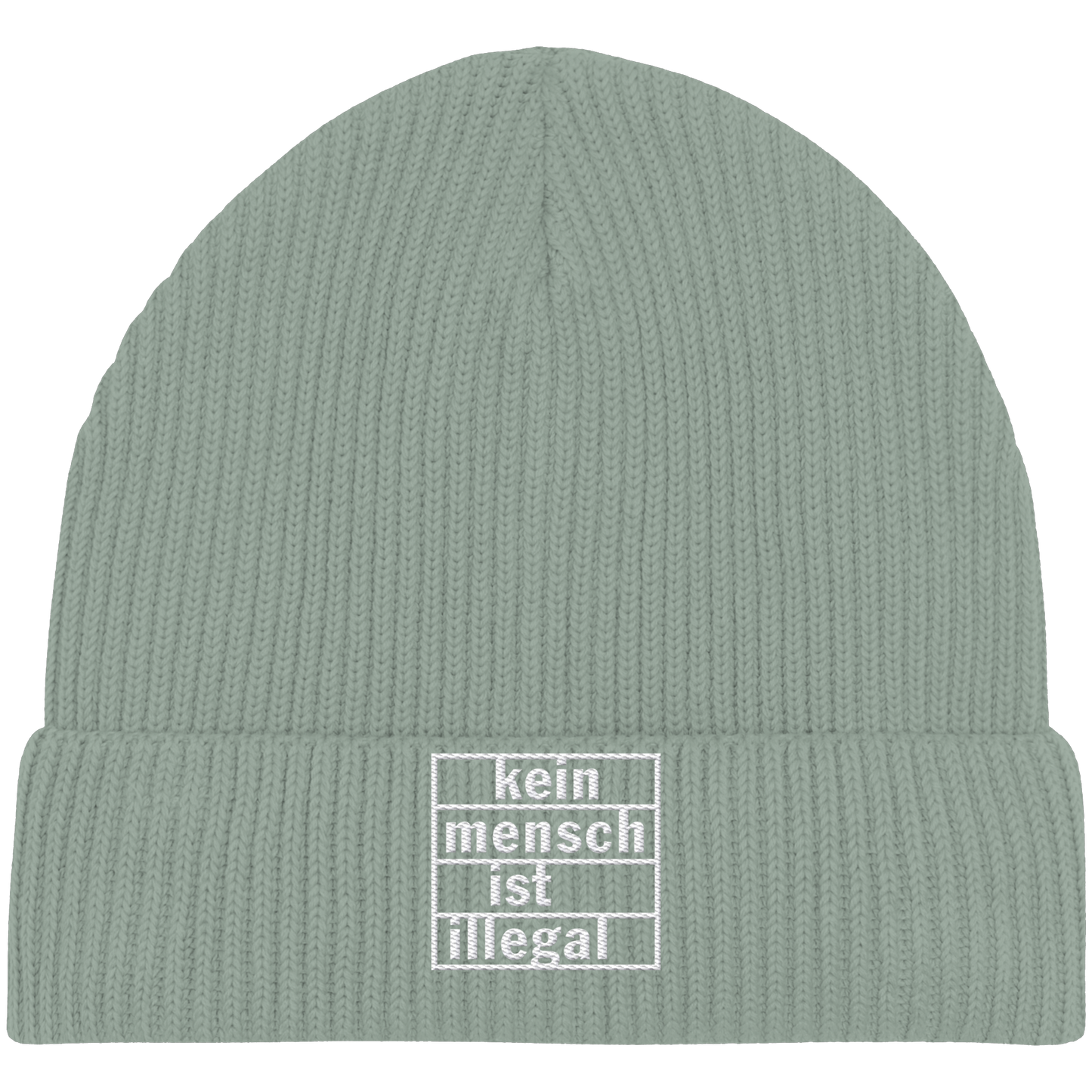 Kein Mensch ist illegal (Weiß) - Fisherman Beanie