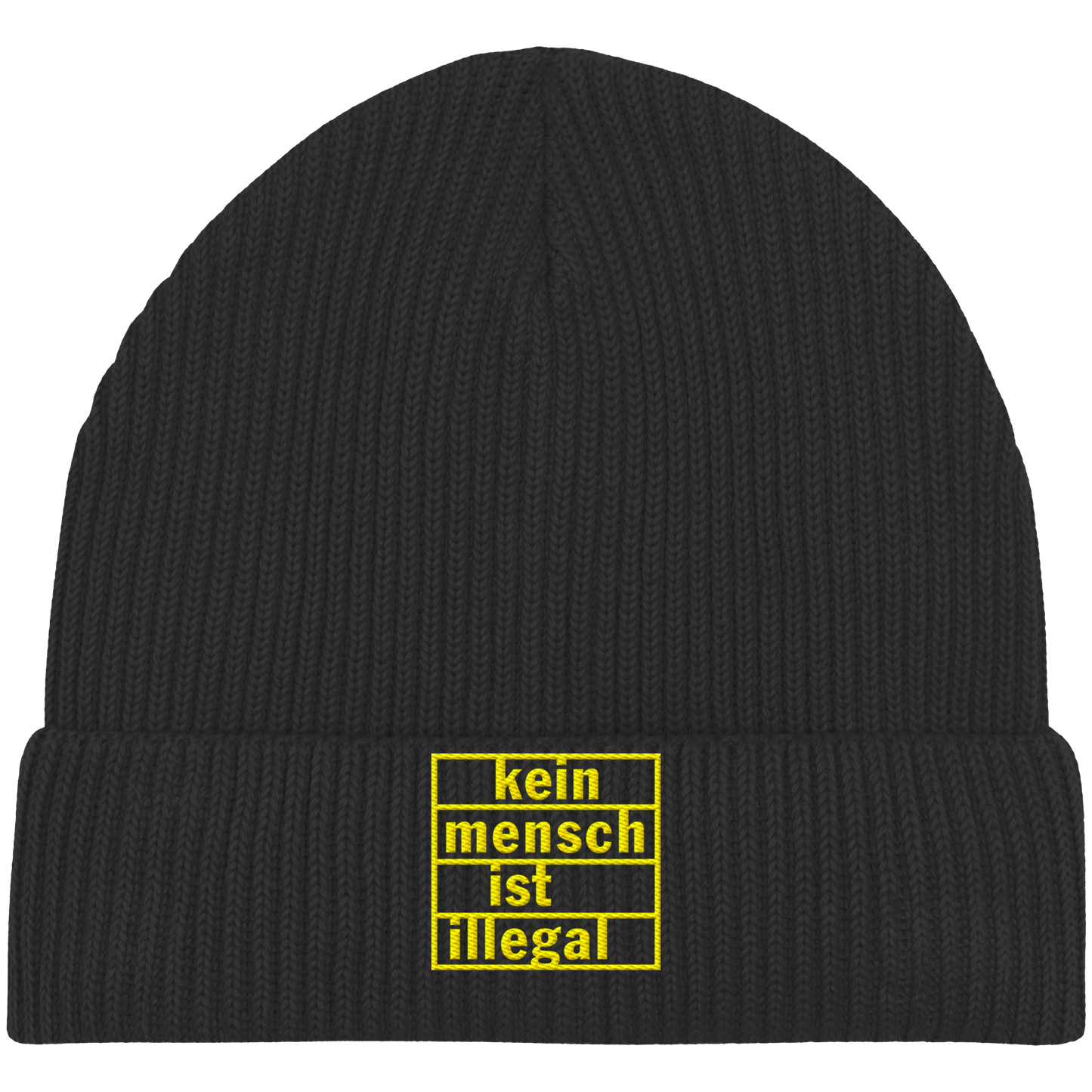Kein Mensch ist illegal (Gelb) - Fisherman Beanie