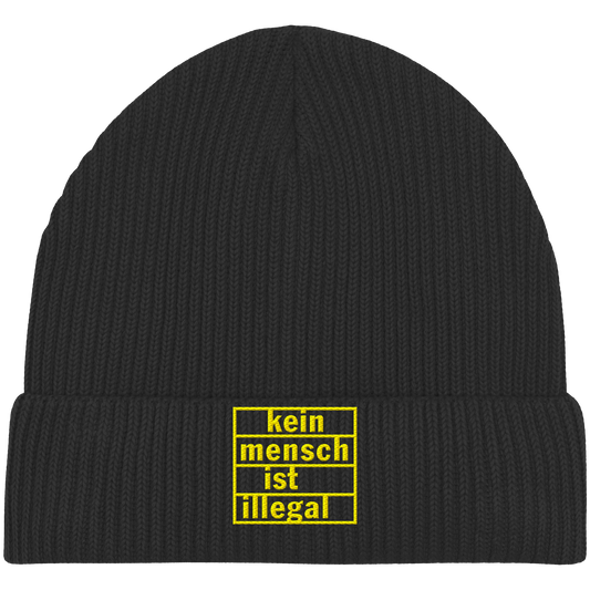 Kein Mensch ist illegal (Gelb) - Fisherman Beanie
