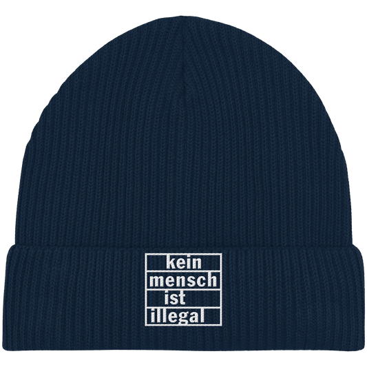 Kein Mensch ist illegal (Weiß) - Fisherman Beanie
