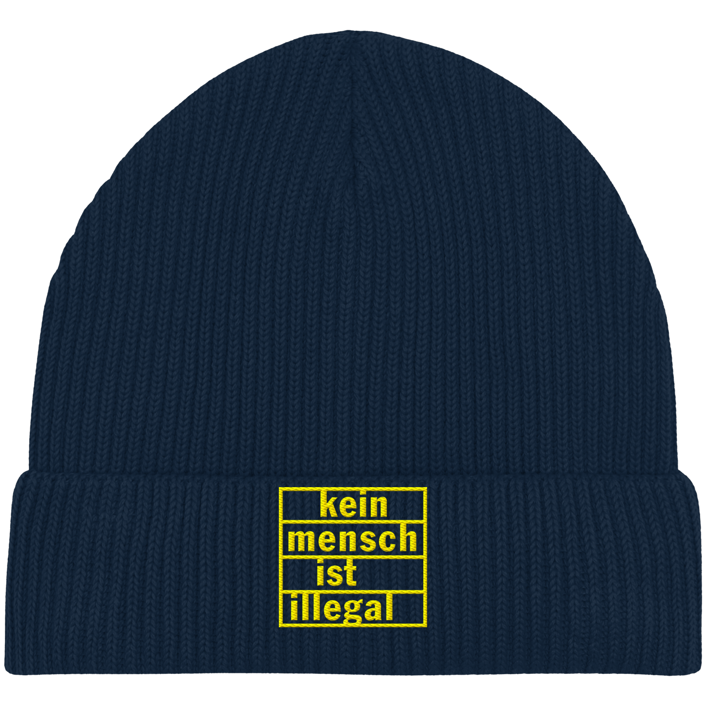 Kein Mensch ist illegal (Gelb) - Fisherman Beanie