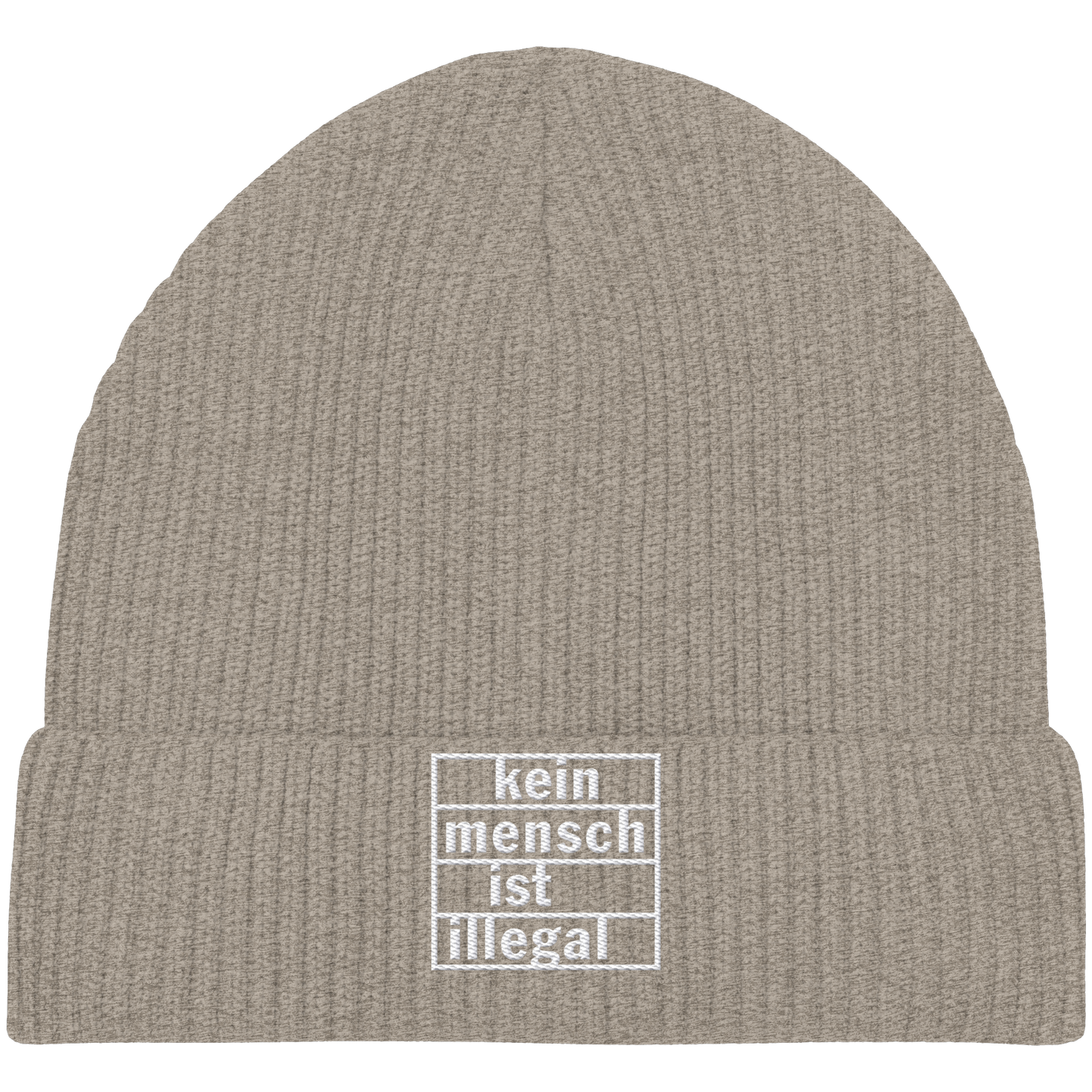 Kein Mensch ist illegal (Weiß) - Fisherman Beanie