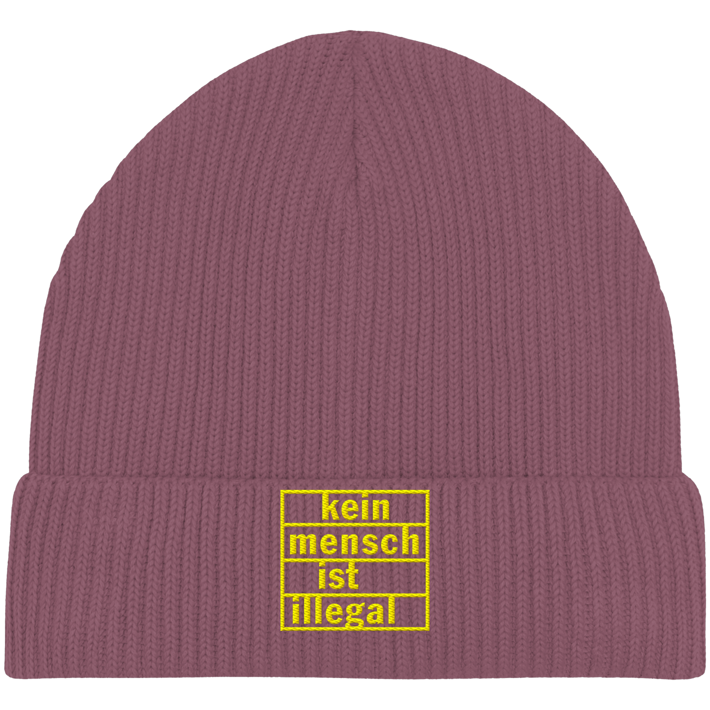 Kein Mensch ist illegal (Gelb) - Fisherman Beanie
