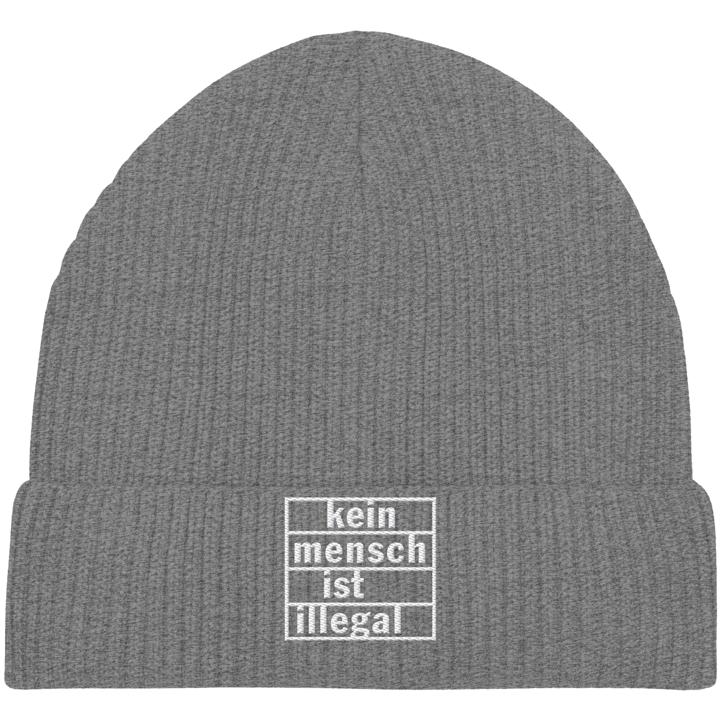 Kein Mensch ist illegal (Weiß) - Fisherman Beanie