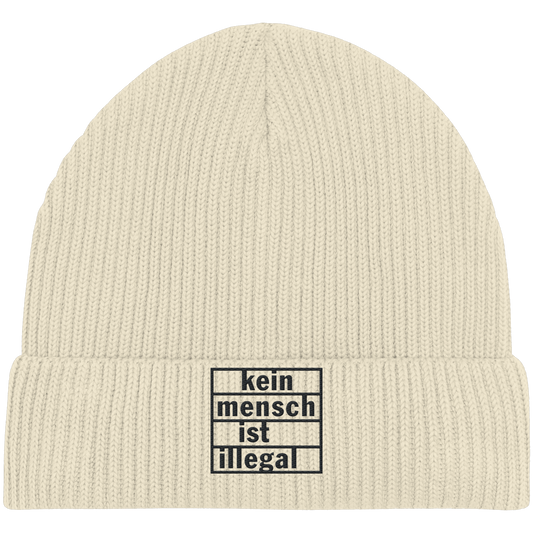 Kein Mensch ist illegal (Schwarz) - Fisherman Beanie