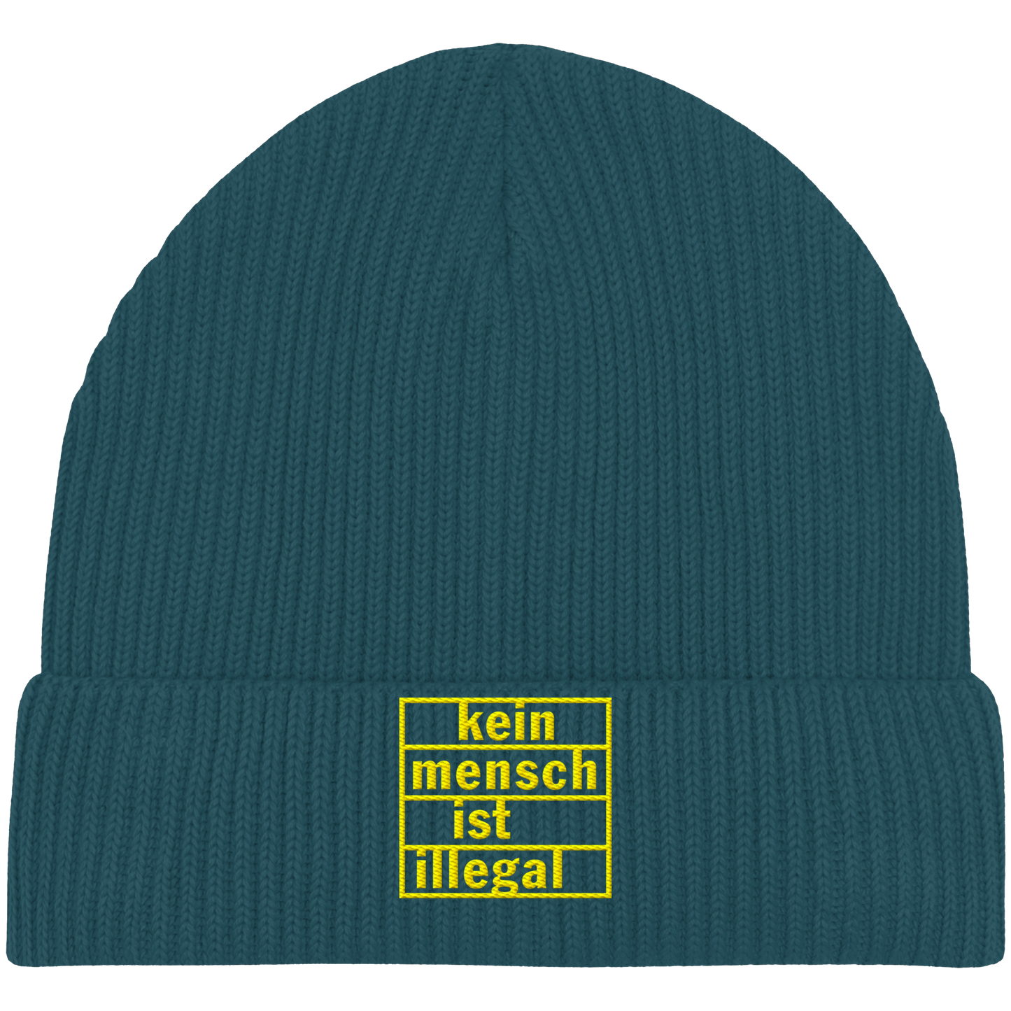 Kein Mensch ist illegal (Gelb) - Fisherman Beanie