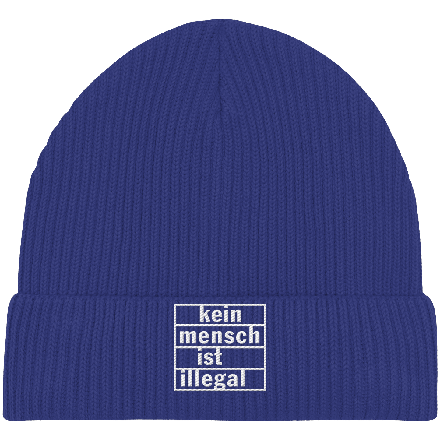 Kein Mensch ist illegal (Weiß) - Fisherman Beanie