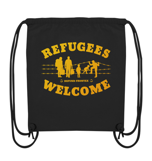 Refugees Welcome on land (Gelb-Orange) - Sportbeutel