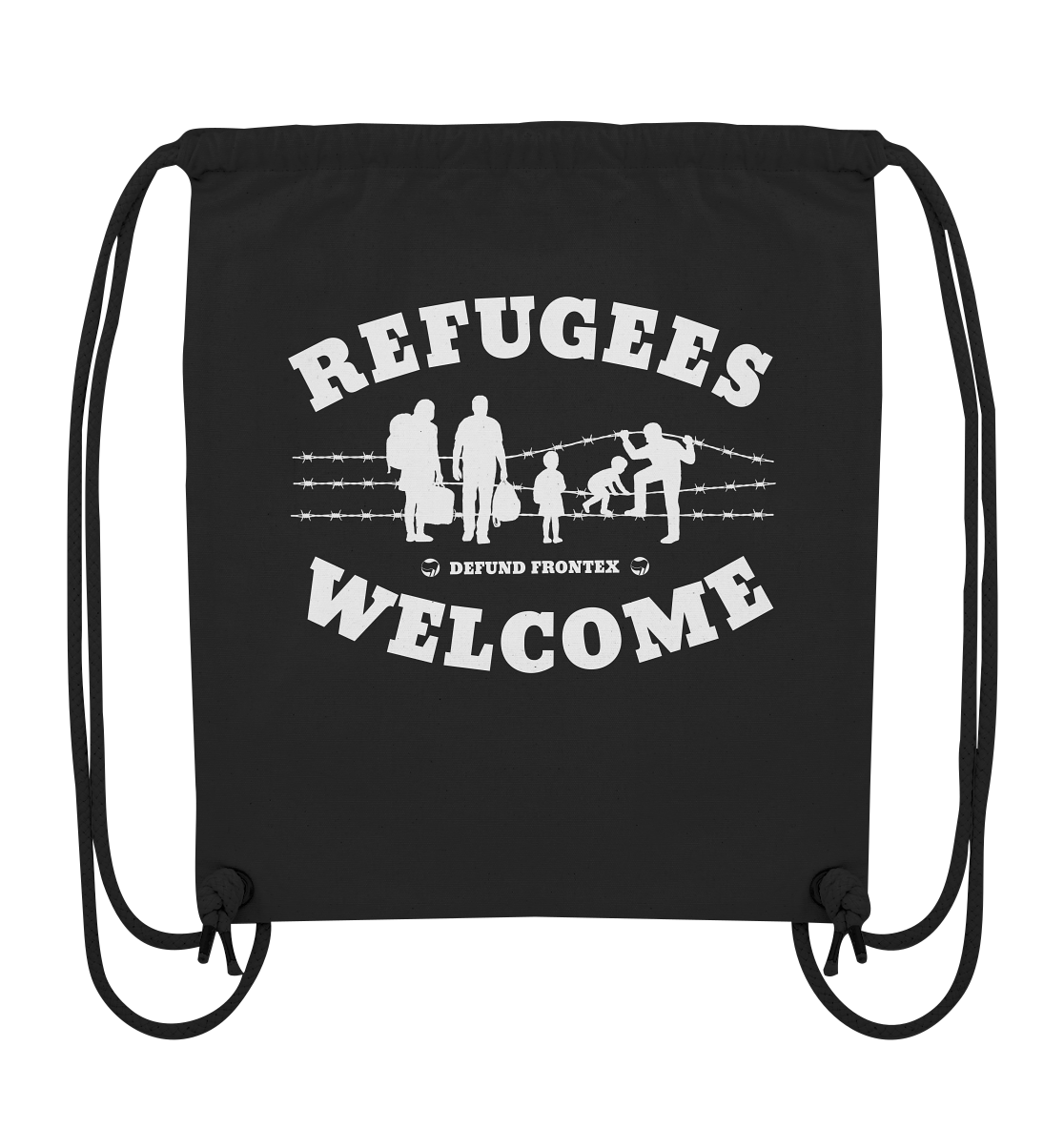 Refugees Welcome on land (Weiß) - Sportbeutel