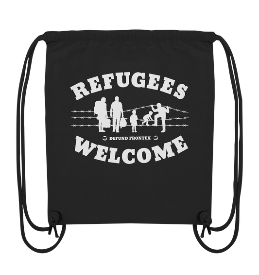 Refugees Welcome on land (Weiß) - Sportbeutel
