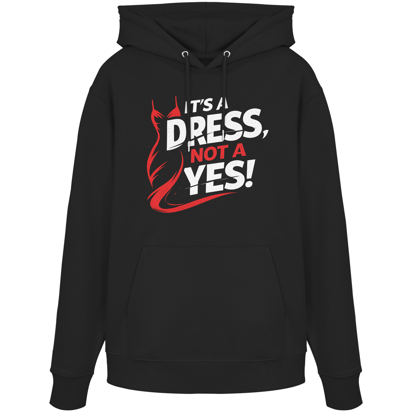 It's a dress, not a yes (Weiß/rot) - Hoodie