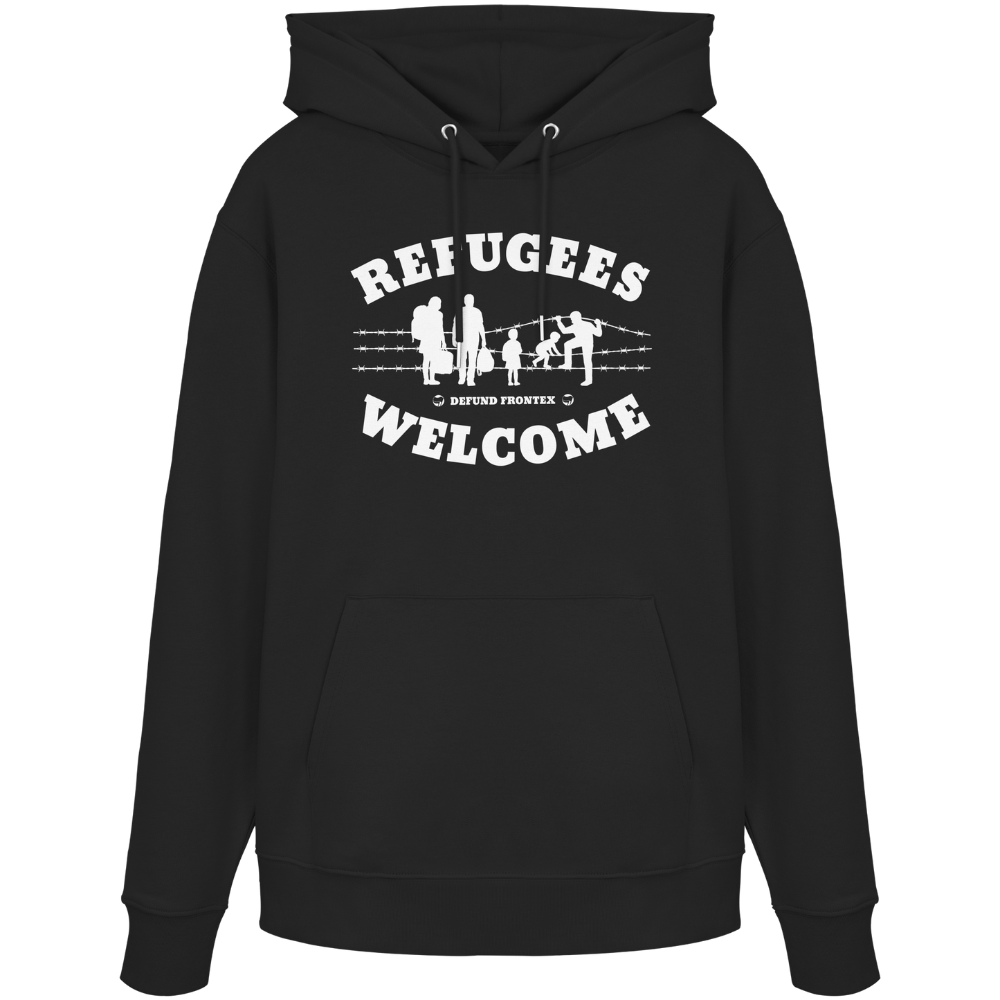 Refugees Welcome on land (Weiß) - Hoodie