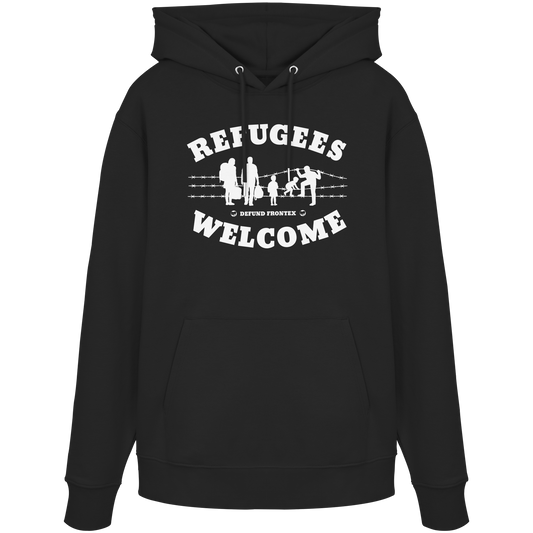 Refugees Welcome on land (Weiß) - Hoodie