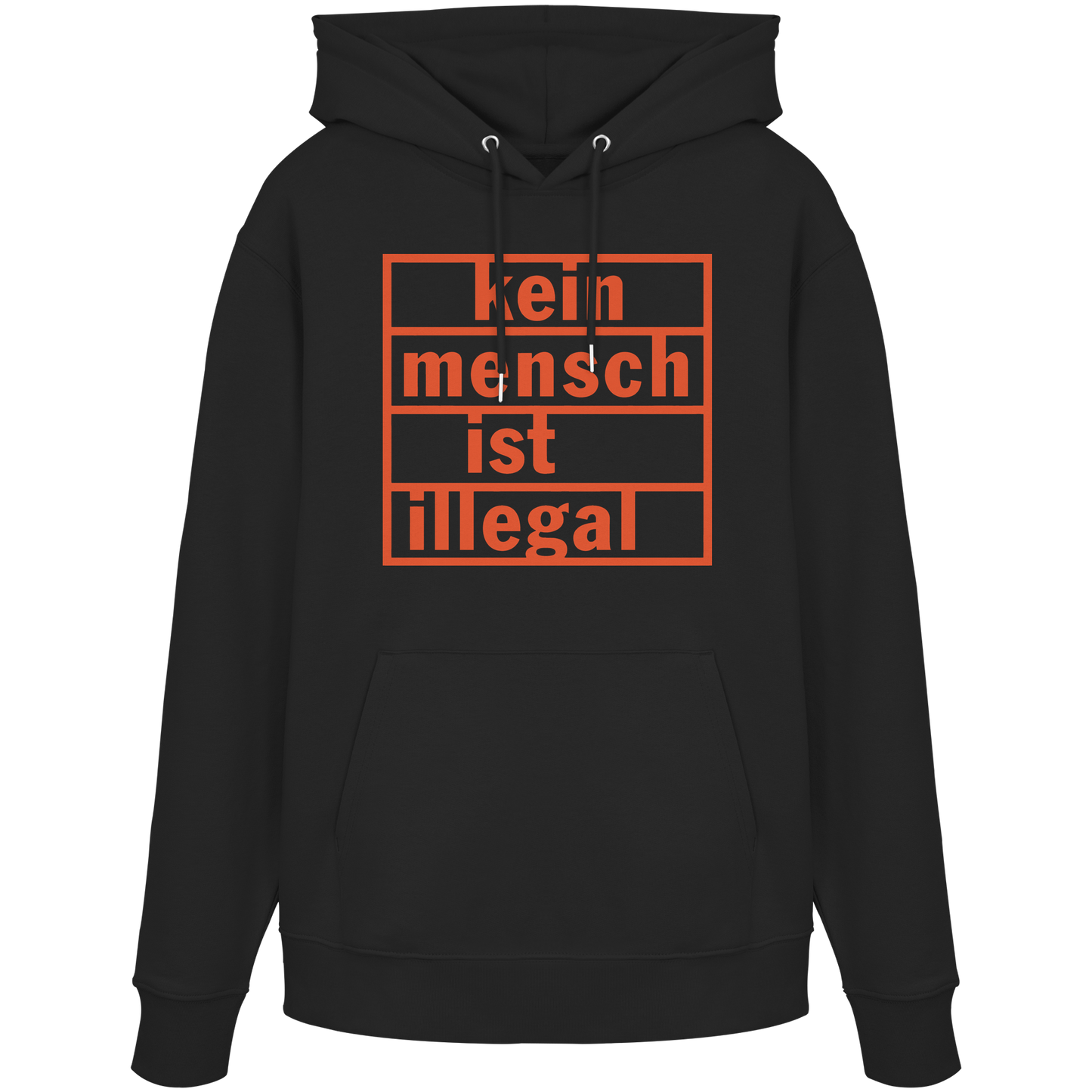 Kein Mensch ist illegal (Orange) - Hoodie