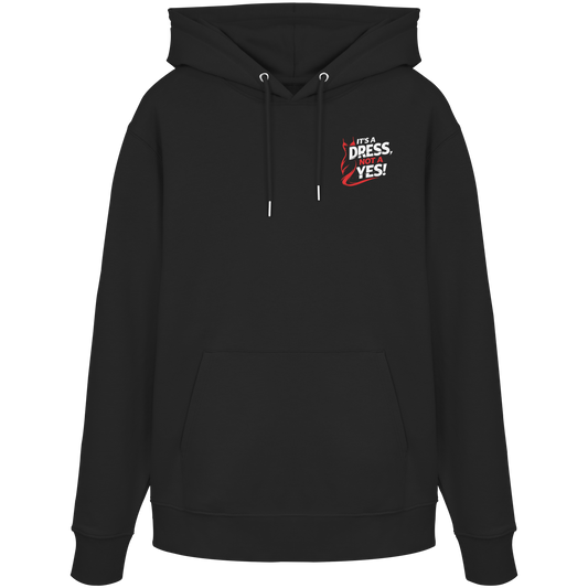 It's a dress, not a yes (Weiß/rot; kleiner Druck) - Hoodie