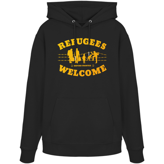 Refugees Welcome on land (Gelb-Orange) - Hoodie