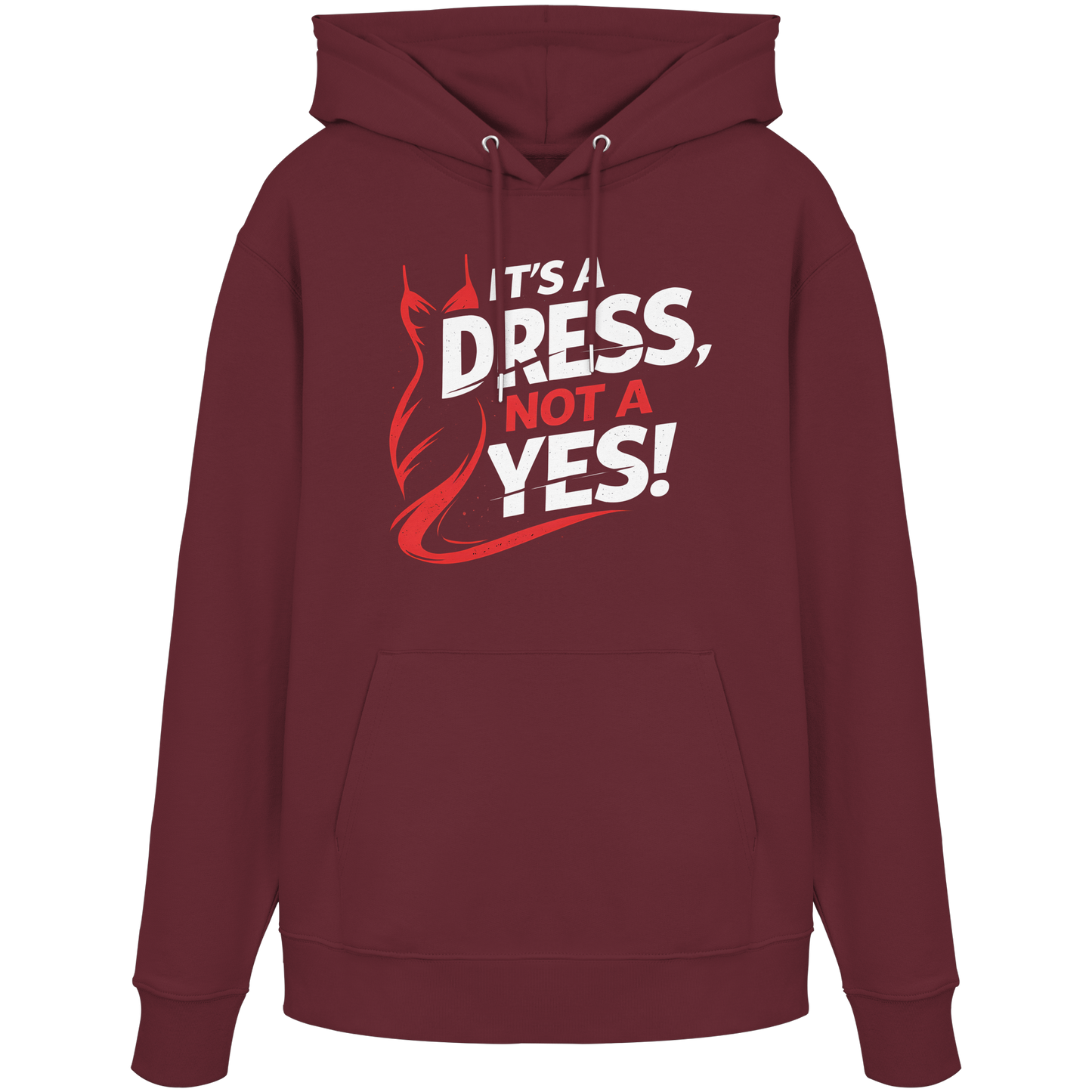 It's a dress, not a yes (Weiß/rot) - Hoodie