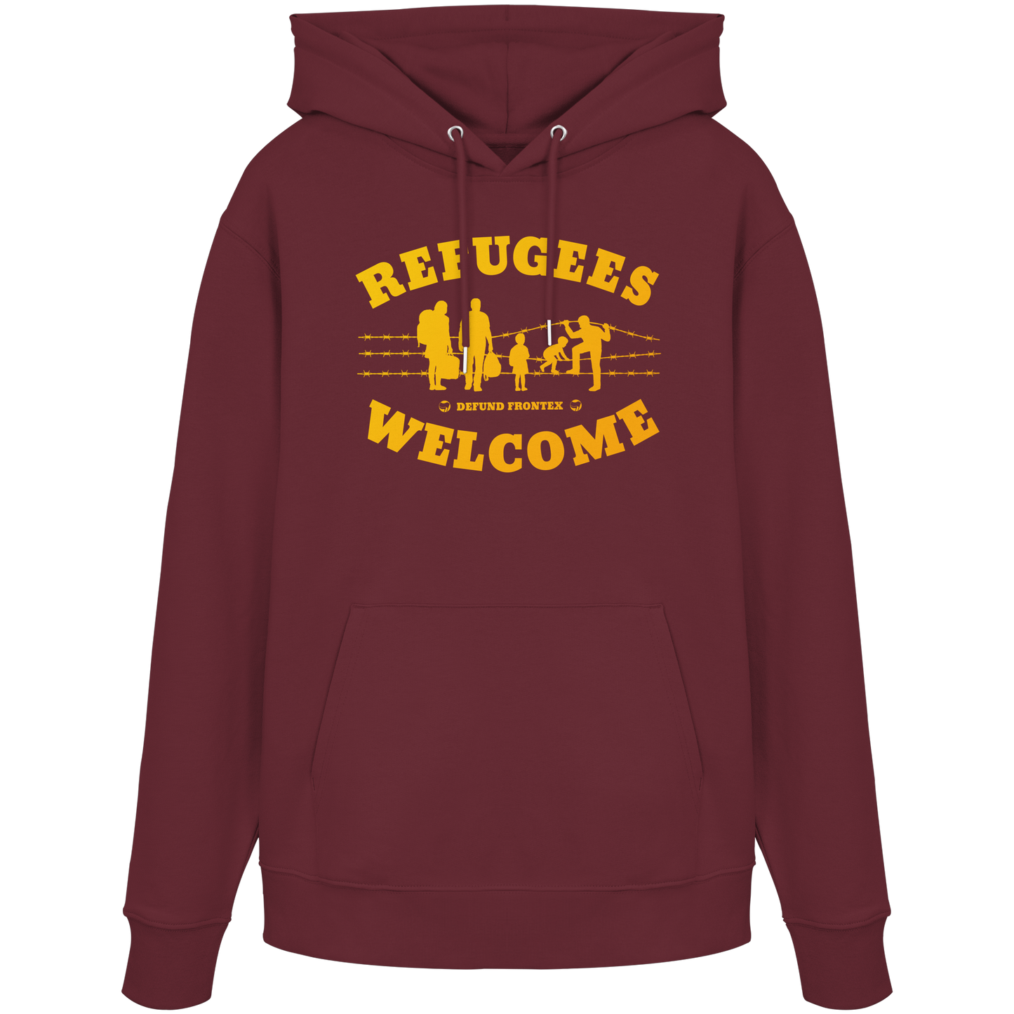 Refugees Welcome on land (Gelb-Orange) - Hoodie